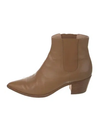 Pre-owned Gianvito Rossi Leather Chelsea Boots In Brown
