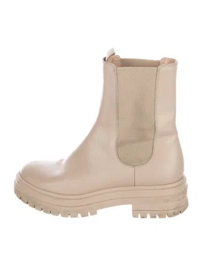 Pre-owned Gianvito Rossi Leather Chelsea Boots In Pink