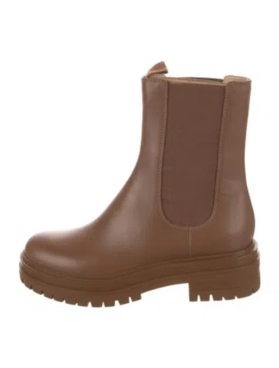 Pre-owned Gianvito Rossi Leather Chelsea Boots W/ Tags In Brown