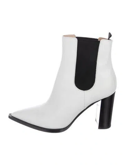 Pre-owned Gianvito Rossi Leather Chelsea Boots In White