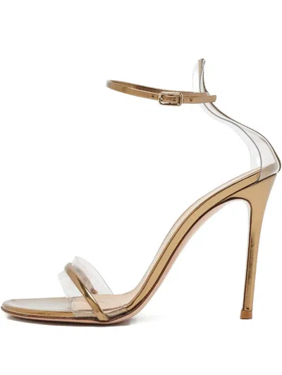 Pre-owned Gianvito Rossi Leather Clear-strap Sandals In Gold