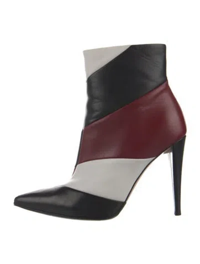 Pre-owned Gianvito Rossi Leather Colorblock Pattern Boots In Multi