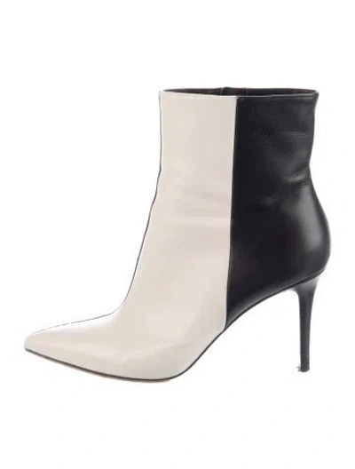 Pre-owned Gianvito Rossi Leather Colorblock Pattern Boots In Neutral