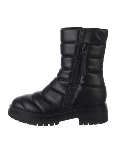 Pre-owned Gianvito Rossi Leather Combat Boots In Black