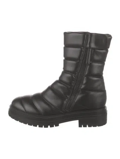 Pre-owned Gianvito Rossi Leather Combat Boots In Black