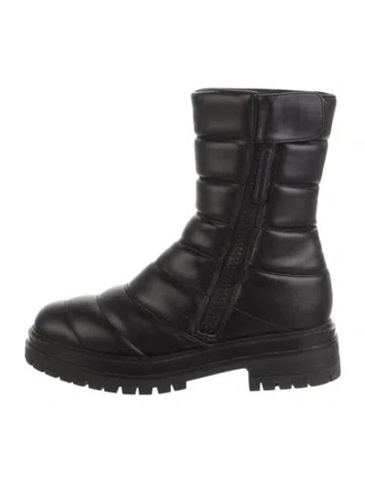 Pre-owned Gianvito Rossi Leather Combat Boots In Black
