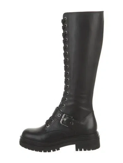 Pre-owned Gianvito Rossi Leather Combat Boots In Black