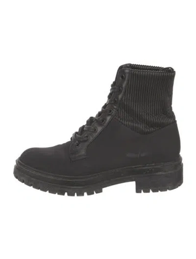 Pre-owned Gianvito Rossi Leather Combat Boots In Black