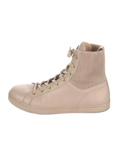 Pre-owned Gianvito Rossi Leather Combat Boots In Neutral