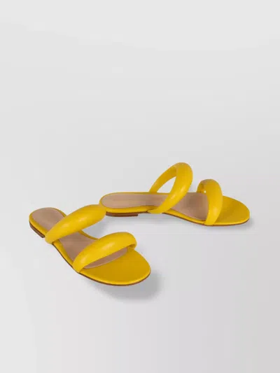 Gianvito Rossi Leather Double Strap Flat Sole Slides