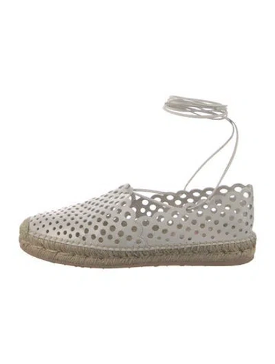 Pre-owned Gianvito Rossi Leather Espadrille Sneakers In White