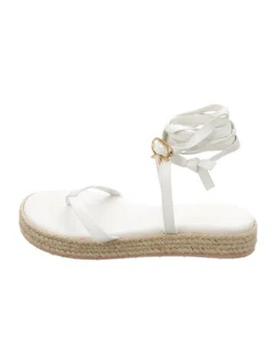 Pre-owned Gianvito Rossi Leather Espadrilles In White