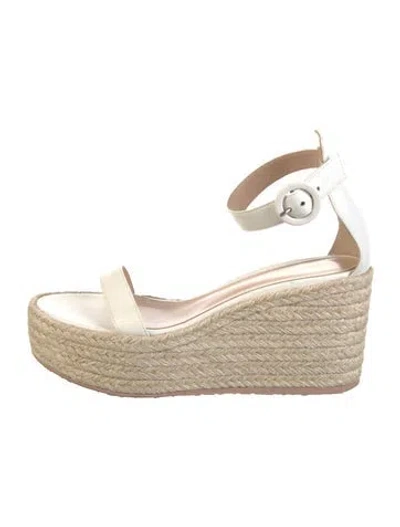 Pre-owned Gianvito Rossi Leather Espadrilles In White