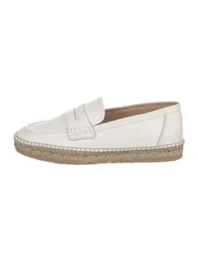 Pre-owned Gianvito Rossi Leather Espadrilles In White