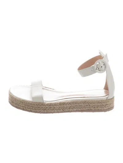 Pre-owned Gianvito Rossi Leather Espadrilles In White