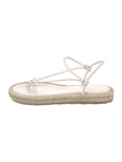 Pre-owned Gianvito Rossi Leather Espadrilles In White