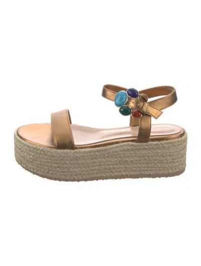 Pre-owned Gianvito Rossi Leather Espadrilles In White