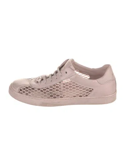 Pre-owned Gianvito Rossi Leather Eyelet Trim Sneakers In Pink