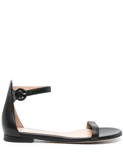 Gianvito Rossi Flache Sandalen In Schwarz