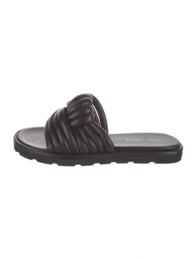 Pre-owned Gianvito Rossi Leather Flats In Black