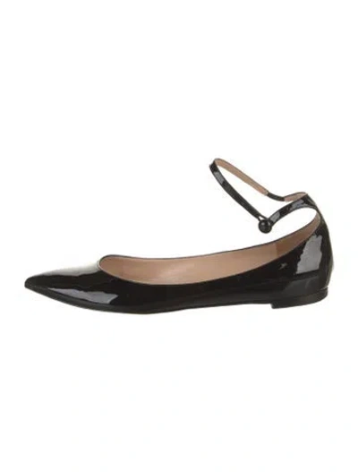 Pre-owned Gianvito Rossi Leather Flats In Black