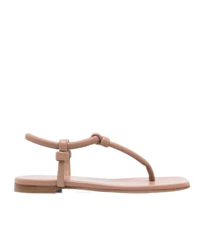 GIANVITO ROSSI LEATHER FLIP-FLOPS