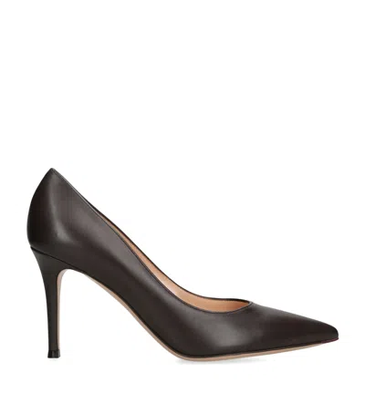 Gianvito Rossi Leather Gianvito Pumps 85 In Brown