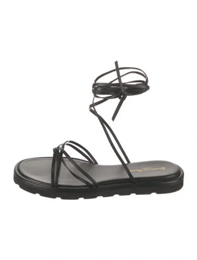 Pre-owned Gianvito Rossi Leather Gladiator Sandals In Black