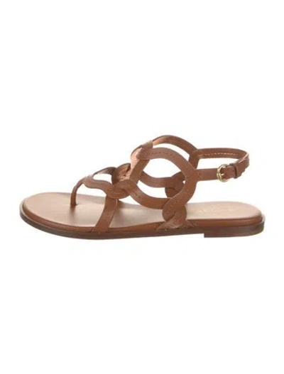 Pre-owned Gianvito Rossi Leather Gladiator Sandals In Brown