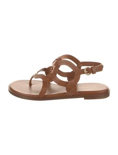 Pre-owned Gianvito Rossi Leather Gladiator Sandals In Brown
