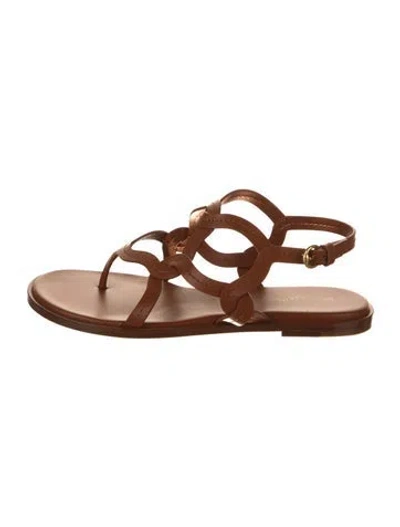 Pre-owned Gianvito Rossi Leather Gladiator Sandals In Brown