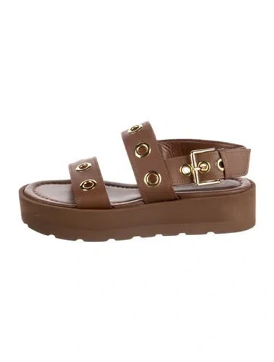 Pre-owned Gianvito Rossi Leather Gladiator Sandals In Brown