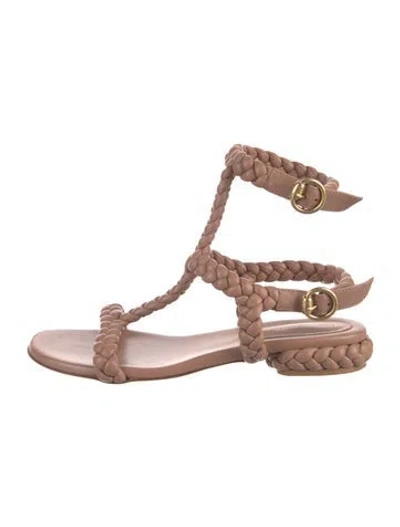 Pre-owned Gianvito Rossi Leather Gladiator Sandals In Neutral