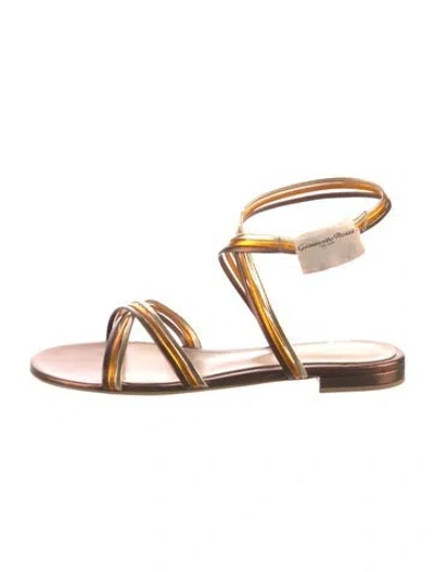 Pre-owned Gianvito Rossi Leather Gladiator Sandals W/ Tags