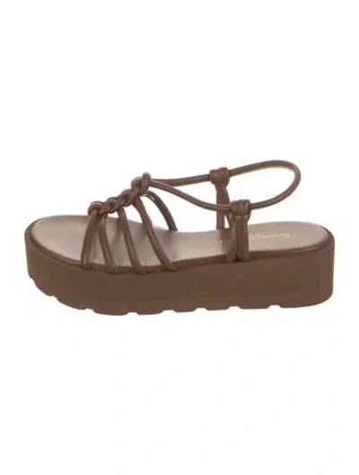 Pre-owned Gianvito Rossi Leather Gladiator Sandals W/ Tags In Neutral