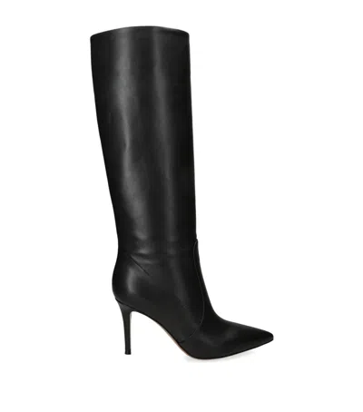 Gianvito Rossi Leather Hansen Knee-high Boots 85 In Black