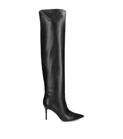 Gianvito Rossi Leather Hansen Knee-high Boots In Black