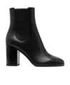 GIANVITO ROSSI LEATHER HIGH-HEELED SHORT BOOTS