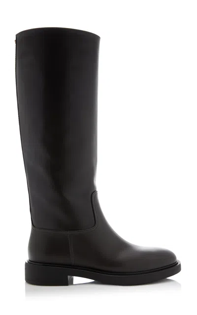 GIANVITO ROSSI LEATHER KNEE BOOTS