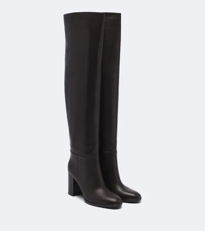 Gianvito Rossi Leather Knee-high Boots In Black