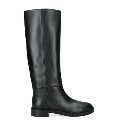 Gianvito Rossi Leather Knee-high Riding Boots In Black