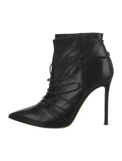 Pre-owned Gianvito Rossi Leather Lace-up Boots In Black
