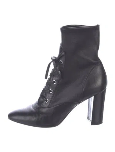 Pre-owned Gianvito Rossi Leather Lace-up Boots In Blue