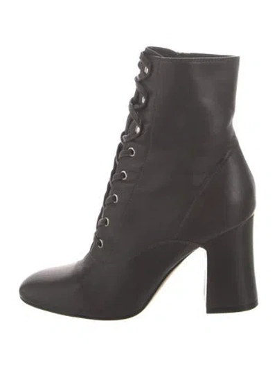 Pre-owned Gianvito Rossi Leather Lace-up Boots In Gray