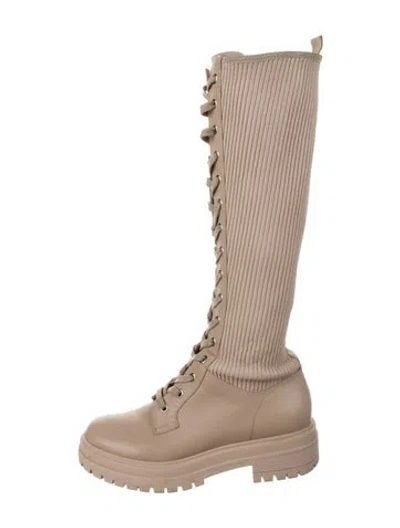 Pre-owned Gianvito Rossi Leather Lace-up Boots In Neutral