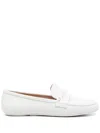 Gianvito Rossi Leather Loafers In 白色