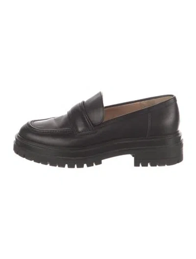 Pre-owned Gianvito Rossi Leather Loafers In Black