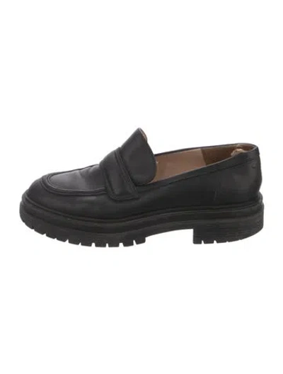 Pre-owned Gianvito Rossi Leather Loafers In Black