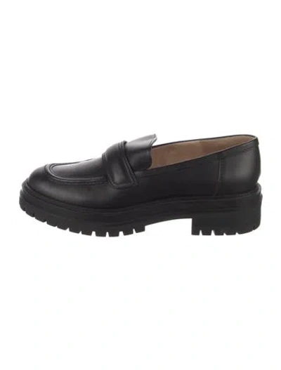 Pre-owned Gianvito Rossi Leather Loafers In Black