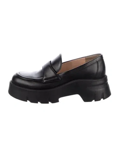 Pre-owned Gianvito Rossi Leather Loafers In Black